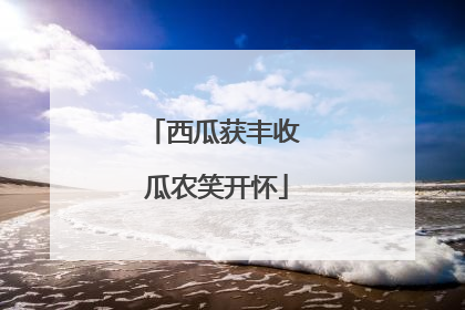 西瓜获丰收 瓜农笑开怀