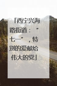 西宁兴海路街道：“七一”，特别的爱献给伟大的党