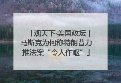 观天下·美国政坛｜马斯克为何称特朗普力推法案“令人作呕”