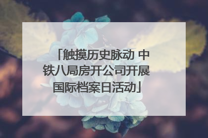 触摸历史脉动 中铁八局房开公司开展国际档案日活动