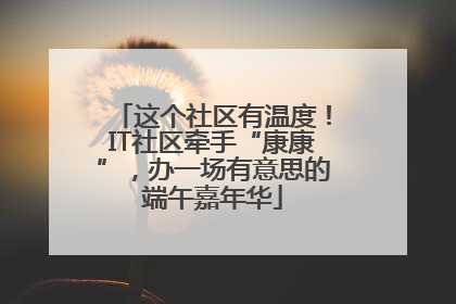 这个社区有温度！IT社区牵手“康康”，办一场有意思的端午嘉年华