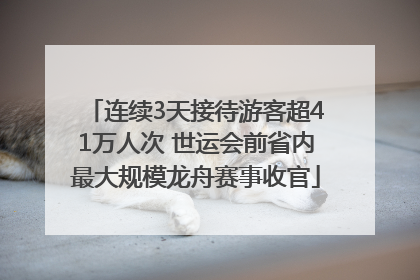 连续3天接待游客超41万人次 世运会前省内最大规模龙舟赛事收官