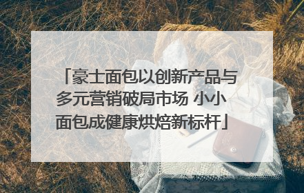 豪士面包以创新产品与多元营销破局市场 小小面包成健康烘焙新标杆