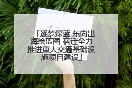 逐梦深蓝 东向出海绘蓝图 宿迁全力推进重大交通基础设施项目建设
