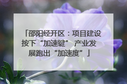 邵阳经开区：项目建设按下“加速键” 产业发展跑出“加速度”