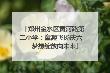 郑州金水区黄河路第二小学：童趣飞扬庆六一 梦想绽放向未来