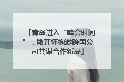 青岛进入“峰会时间”，敞开怀抱邀跨国公司共谋合作新局