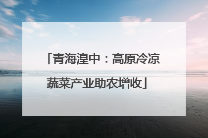 青海湟中：高原冷凉蔬菜产业助农增收