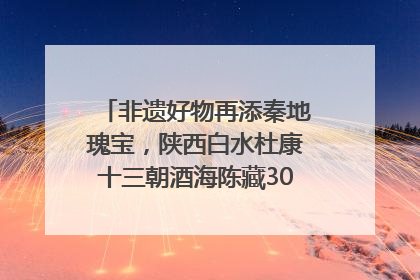 非遗好物再添秦地瑰宝，陕西白水杜康十三朝酒海陈藏30年别具一格