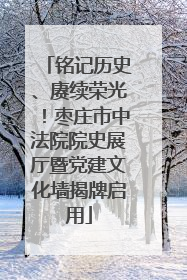 铭记历史、赓续荣光！枣庄市中法院院史展厅暨党建文化墙揭牌启用