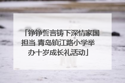 铮铮誓言铸下深情家国担当 青岛镇江路小学举办十岁成长礼活动
