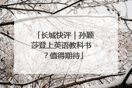 长城快评｜孙颖莎登上英语教科书？值得期待