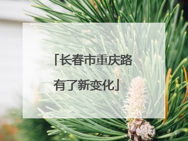 长春市重庆路有了新变化