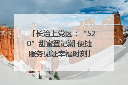 长治上党区：“520”甜蜜登记潮 便捷服务见证幸福时刻