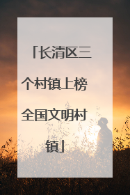 长清区三个村镇上榜全国文明村镇