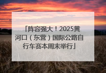 阵容强大！2025黄河口（东营）国际公路自行车赛本周末举行