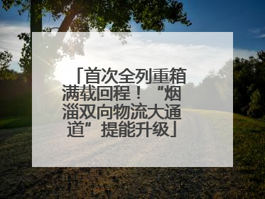 首次全列重箱满载回程！“烟淄双向物流大通道”提能升级