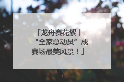 龙舟赛花絮丨 “全家总动员”成赛场最美风景！