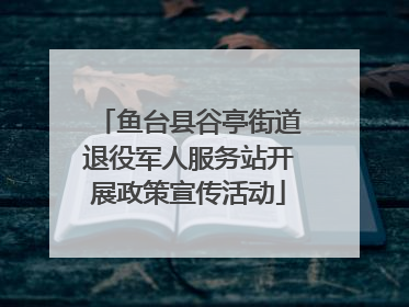 鱼台县谷亭街道退役军人服务站开展政策宣传活动