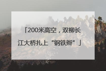200米高空，双柳长江大桥扎上“钢铁辫”