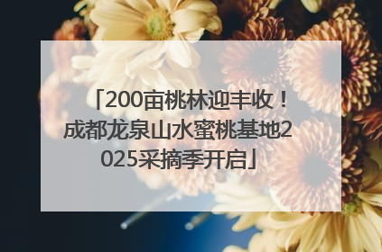 200亩桃林迎丰收！成都龙泉山水蜜桃基地2025采摘季开启