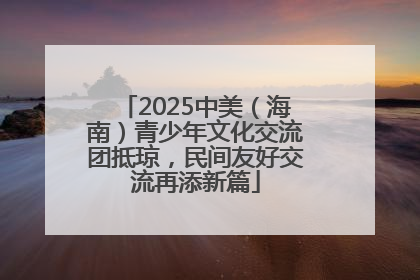 2025中美（海南）青少年文化交流团抵琼，民间友好交流再添新篇