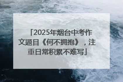 2025年烟台中考作文题目《何不拥抱》，注重日常积累不难写