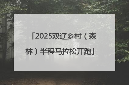2025双辽乡村（森林）半程马拉松开跑