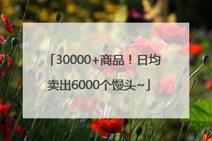30000+商品！日均卖出6000个馒头~
