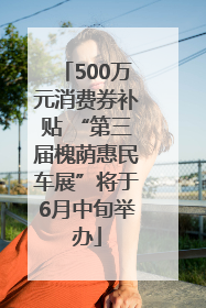 500万元消费券补贴 “第三届槐荫惠民车展”将于6月中旬举办