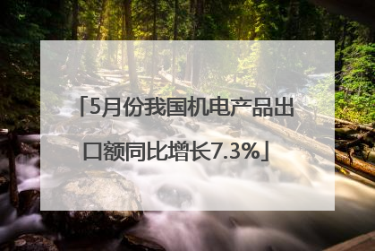 5月份我国机电产品出口额同比增长7.3%