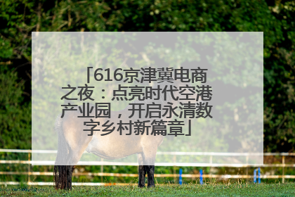 616京津冀电商之夜：点亮时代空港产业园，开启永清数字乡村新篇章