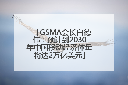 GSMA会长白德伟：预计到2030年中国移动经济体量将达2万亿美元